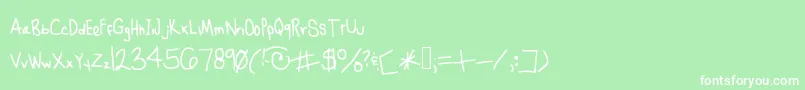 Hurryupweredreaming Font – White Fonts on Green Background