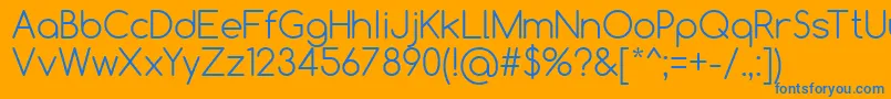 ComfortaaLight Font – Blue Fonts on Orange Background