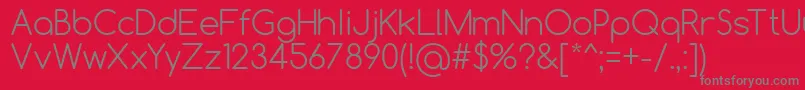 Шрифт ComfortaaLight – серые шрифты на красном фоне