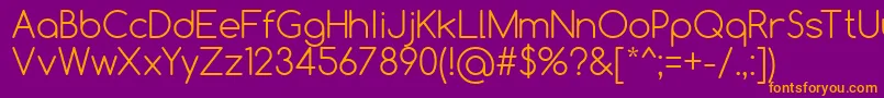 ComfortaaLight Font – Orange Fonts on Purple Background