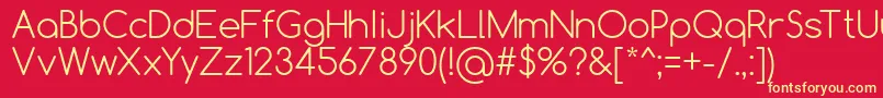 ComfortaaLight Font – Yellow Fonts on Red Background