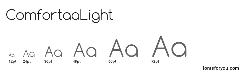 ComfortaaLight Font Sizes
