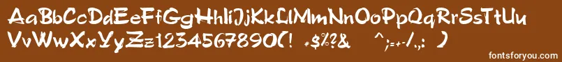 フォントFt34Bold – 茶色の背景に白い文字