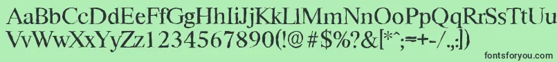 RiccioneantiqueRegular Font – Black Fonts on Green Background