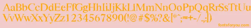 RiccioneantiqueRegular Font – Orange Fonts on Pink Background