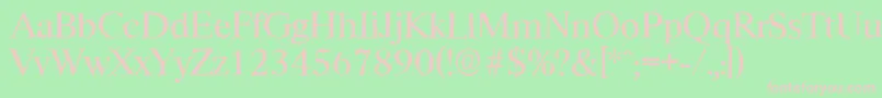 RiccioneantiqueRegular Font – Pink Fonts on Green Background