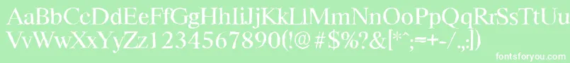 RiccioneantiqueRegular Font – White Fonts on Green Background