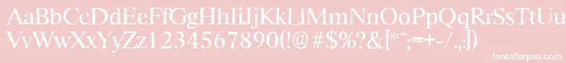 RiccioneantiqueRegular Font – White Fonts on Pink Background