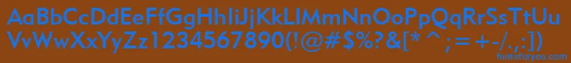 Geometric415MediumBt Font – Blue Fonts on Brown Background