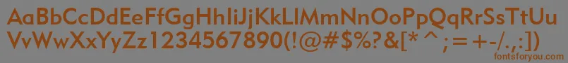 Geometric415MediumBt Font – Brown Fonts on Gray Background