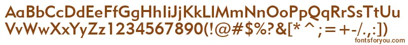 Geometric415MediumBt Font – Brown Fonts on White Background
