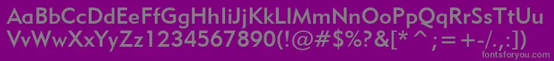 Geometric415MediumBt Font – Gray Fonts on Purple Background