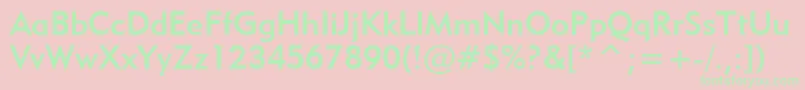Police Geometric415MediumBt – polices vertes sur fond rose