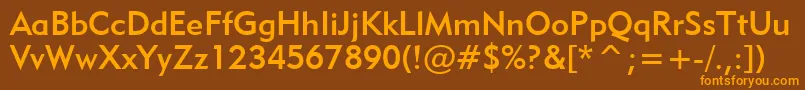Geometric415MediumBt Font – Orange Fonts on Brown Background