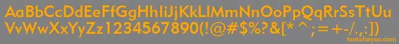 Geometric415MediumBt Font – Orange Fonts on Gray Background
