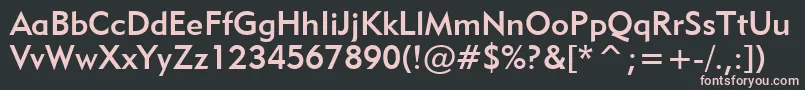 Geometric415MediumBt Font – Pink Fonts on Black Background