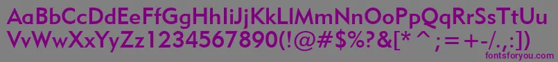 Geometric415MediumBt Font – Purple Fonts on Gray Background