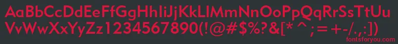 Geometric415MediumBt Font – Red Fonts on Black Background