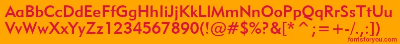 Geometric415MediumBt Font – Red Fonts on Orange Background