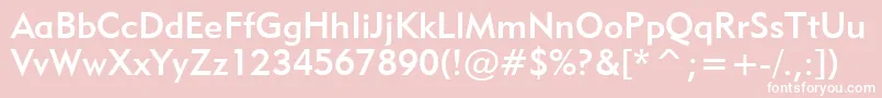 Geometric415MediumBt Font – White Fonts on Pink Background