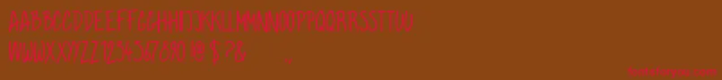 Grahamhand Font – Red Fonts on Brown Background