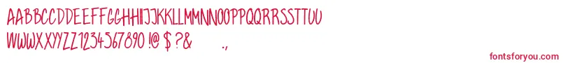 Grahamhand Font – Red Fonts on White Background