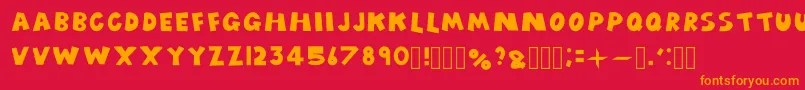 En savoir plus sur la police Cartoonfancy Police Cartoonfancy – polices orange sur fond rouge