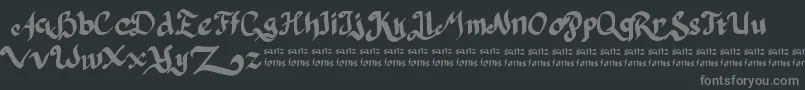 PulangDariParis Font – Gray Fonts on Black Background