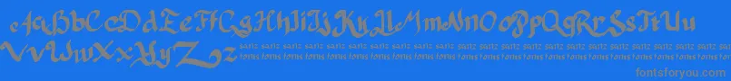 PulangDariParis Font – Gray Fonts on Blue Background