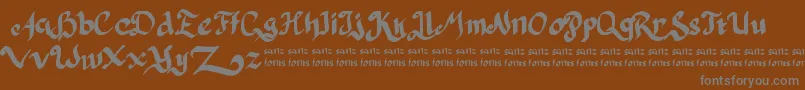 PulangDariParis Font – Gray Fonts on Brown Background