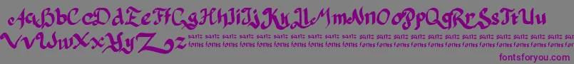 PulangDariParis Font – Purple Fonts on Gray Background