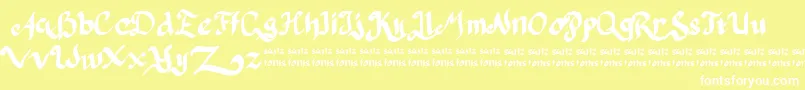 PulangDariParis Font – White Fonts on Yellow Background