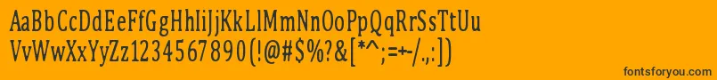 PinkBunny2-Schriftart – Schwarze Schriften auf orangefarbenem Hintergrund