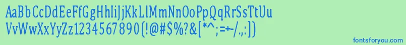 PinkBunny2 Font – Blue Fonts on Green Background