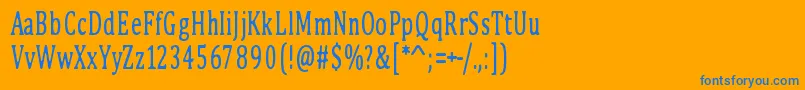 PinkBunny2 Font – Blue Fonts on Orange Background