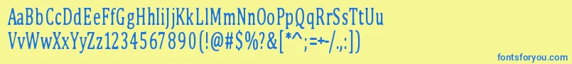 PinkBunny2 Font – Blue Fonts on Yellow Background