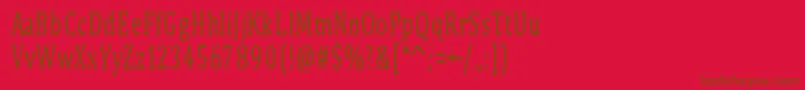 PinkBunny2-Schriftart – Braune Schriften auf rotem Hintergrund