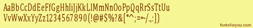 PinkBunny2 Font – Brown Fonts on Yellow Background