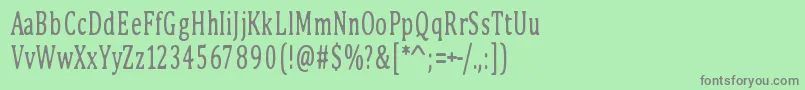 フォントPinkBunny2 – 緑の背景に灰色の文字