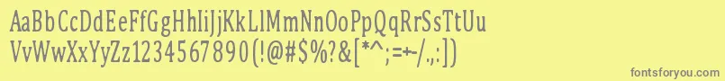 PinkBunny2 Font – Gray Fonts on Yellow Background