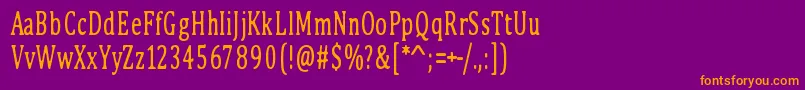 フォントPinkBunny2 – 紫色の背景にオレンジのフォント