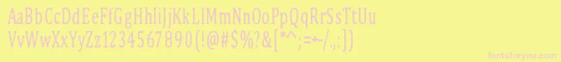 PinkBunny2 Font – Pink Fonts on Yellow Background