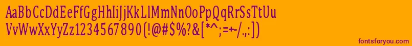 PinkBunny2 Font – Purple Fonts on Orange Background