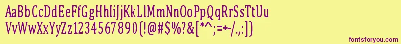 PinkBunny2 Font – Purple Fonts on Yellow Background