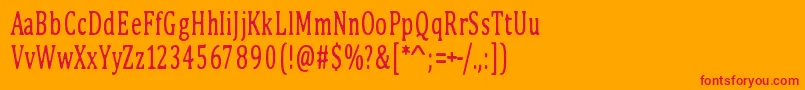 PinkBunny2-Schriftart – Rote Schriften auf orangefarbenem Hintergrund