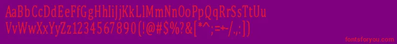 PinkBunny2-Schriftart – Rote Schriften auf violettem Hintergrund