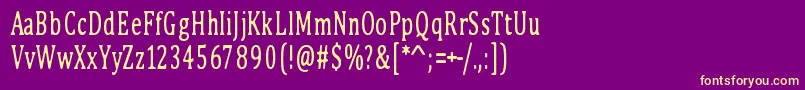 PinkBunny2 Font – Yellow Fonts on Purple Background