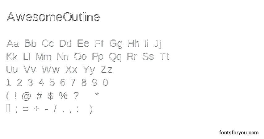 AwesomeOutline Font – alphabet, numbers, special characters