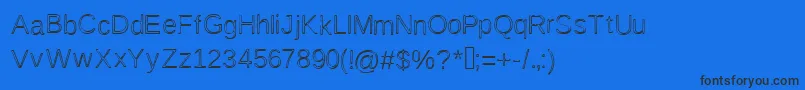 AwesomeOutline Font – Black Fonts on Blue Background