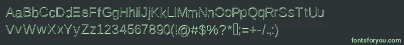 Шрифт AwesomeOutline – зелёные шрифты на чёрном фоне